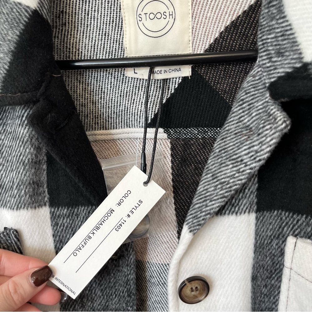 Flannel Utility Jacket NWT - Picture 3 of 5